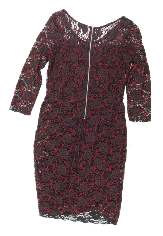 TU Womens Black Lace Shift Size 12