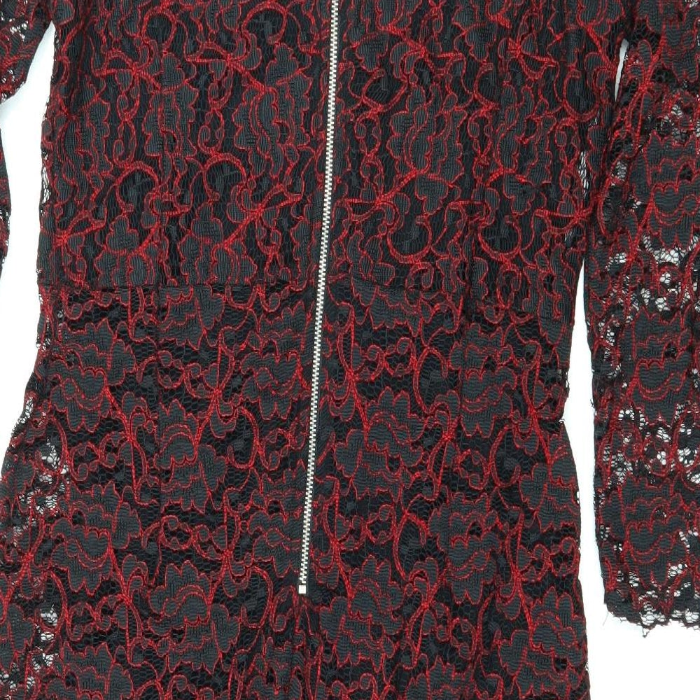 TU Womens Black Lace Shift Size 12