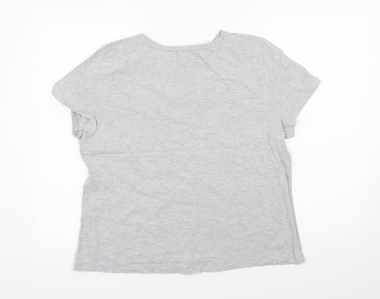 Avenue Womens Green Jersey Basic T-Shirt Size 18