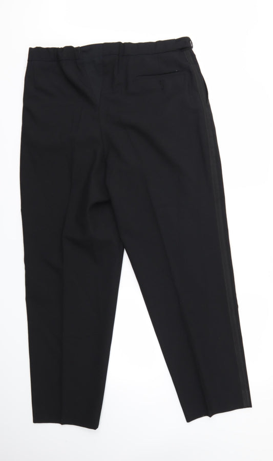 Preworn Mens Black Dress Pants Trousers L28 in