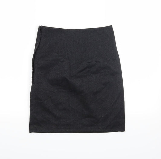Atmosphere Womens Grey  Rayon A-Line Skirt Size 8