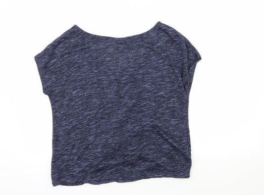 TU Womens Black Basic T-Shirt Size 10