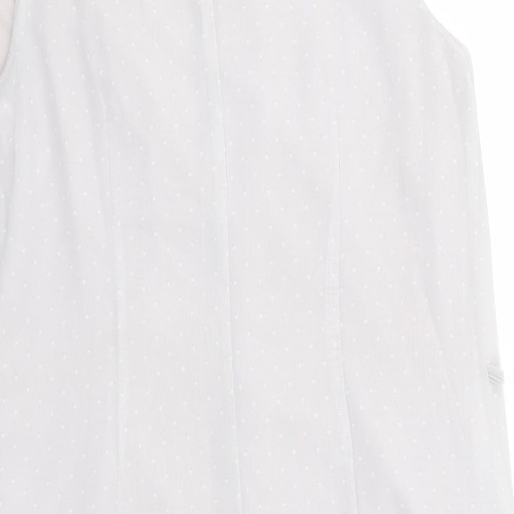 Atmosphere Womens Grey Polka Dot A-Line Size 12