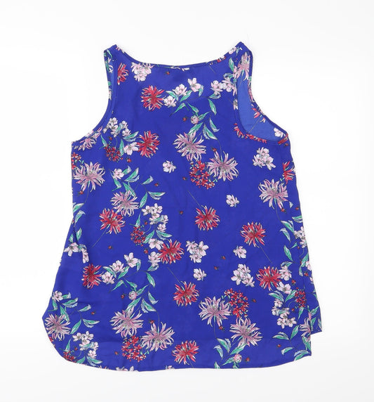 Primark Womens Blue Floral Basic Tank Size 10