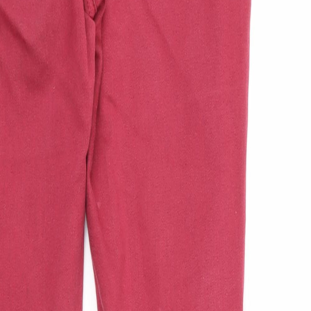 Topshop Womens Red Denim Skinny Jeans Size 28 L34 in