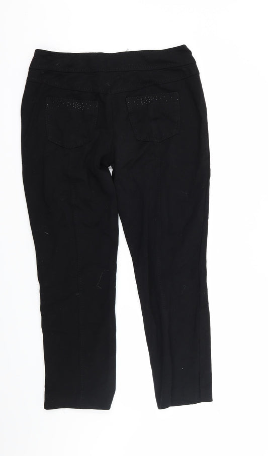 Gerry Weber Womens Black Trousers Size 14 L28 in