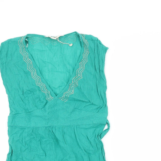 Accessorize Womens Green Basic Blouse Size 8