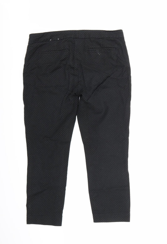 Dalia Womens Beige Polka Dot Trousers Size 10 L23 in