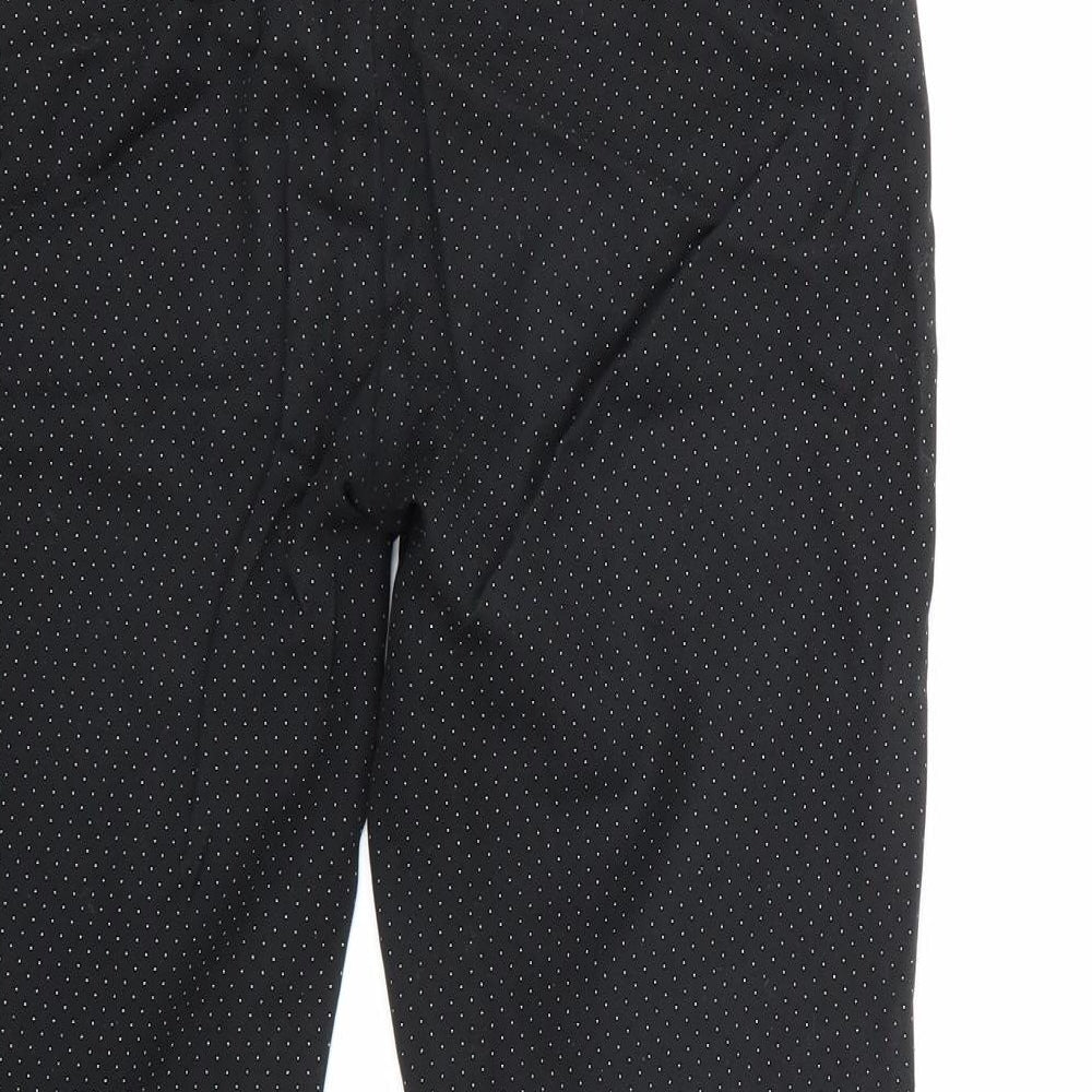 Dalia Womens Beige Polka Dot Trousers Size 10 L23 in