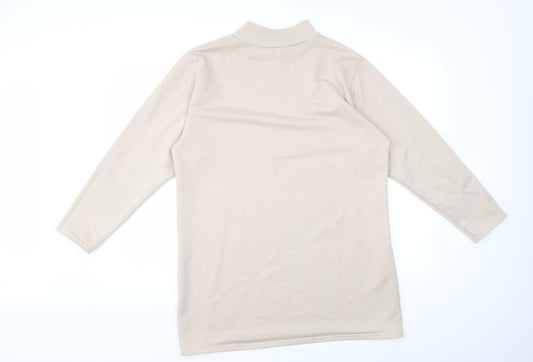 Boohoo Womens Beige Pullover Sweatshirt Size 14