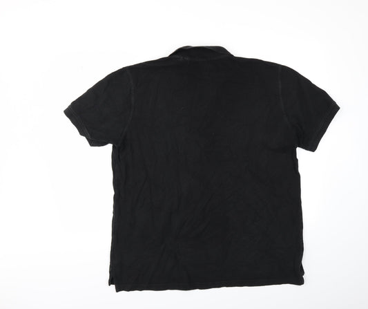 ACW85 Mens Black Polo Size XL
