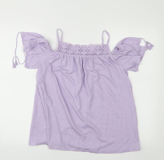 George Womens Purple Basic Tank Size 8