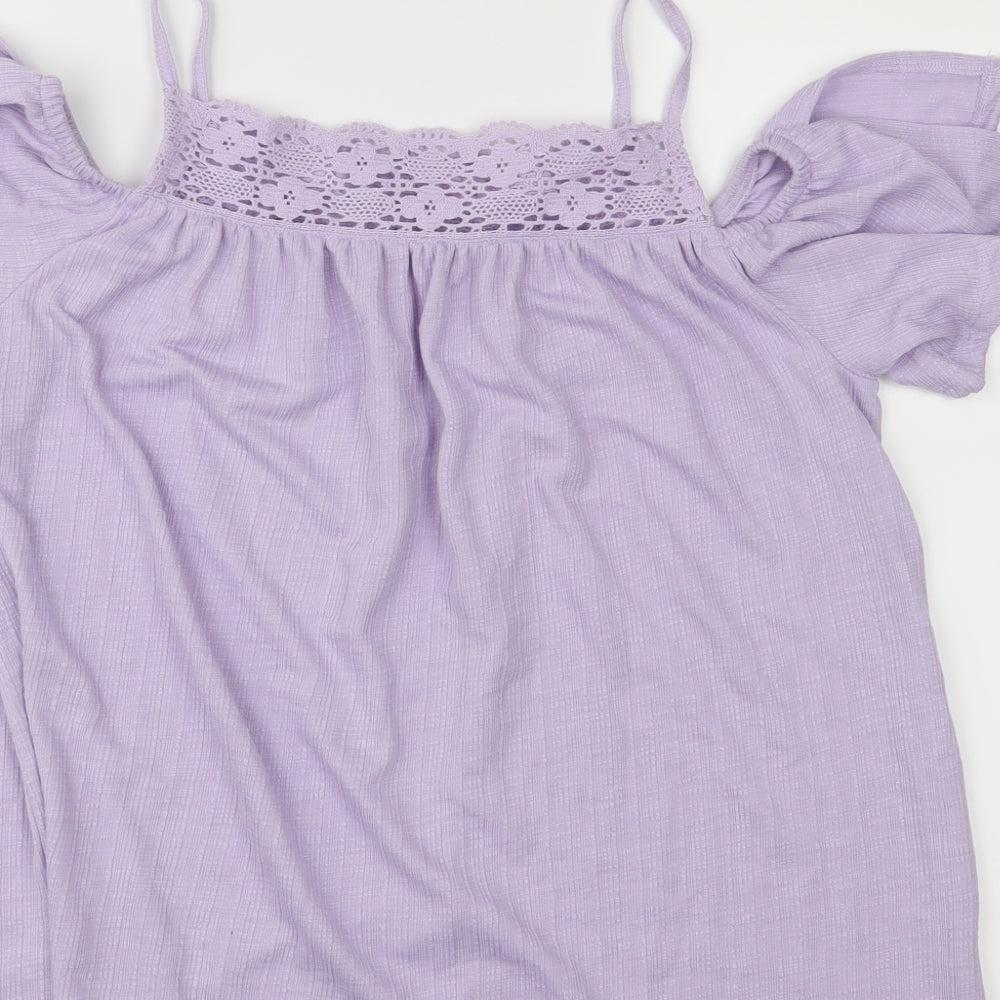 George Womens Purple Basic Tank Size 8