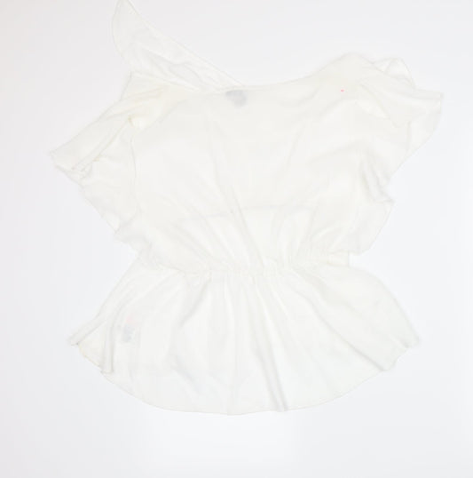 Cameo Rose Womens White Basic Blouse Size 14