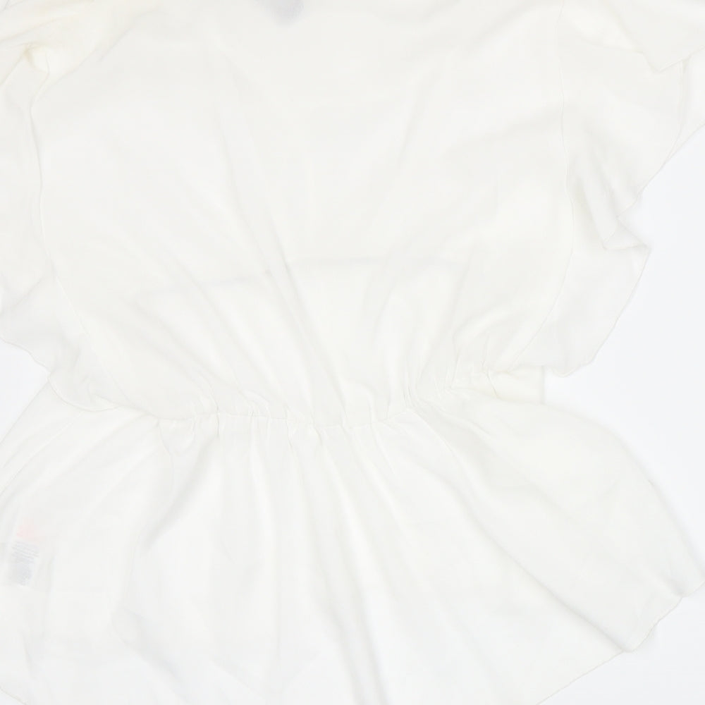 Cameo Rose Womens White Basic Blouse Size 14