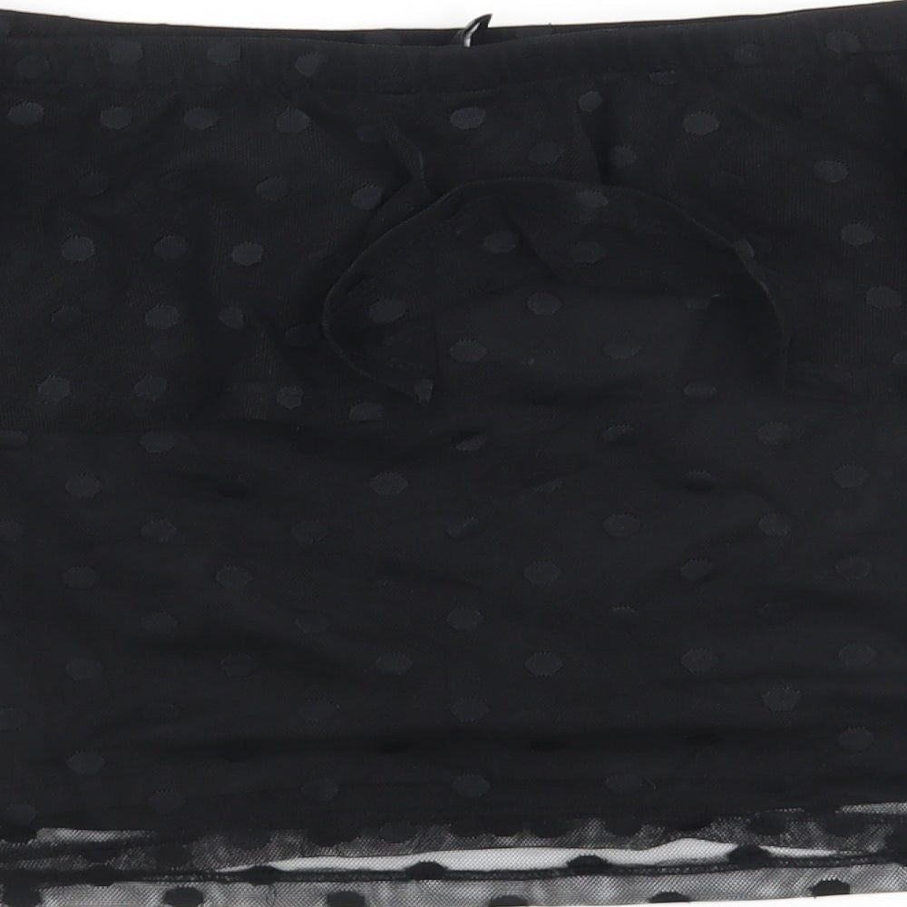 Divided by H&M Womens Black Polka Dot Cropped Tank Size S