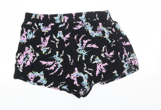 Cotton On Womens Black Floral  Cut-Off Shorts Size M