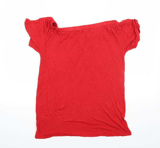 George Womens Red Basic T-Shirt Size 12