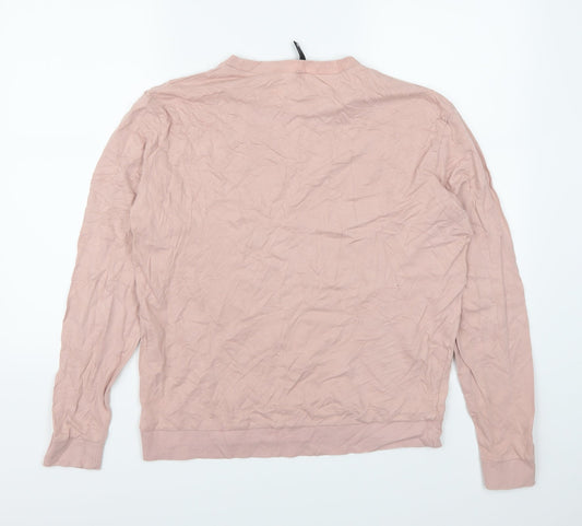 H&M Womens Pink Pullover Sweatshirt Size M - Girls Bite Back
