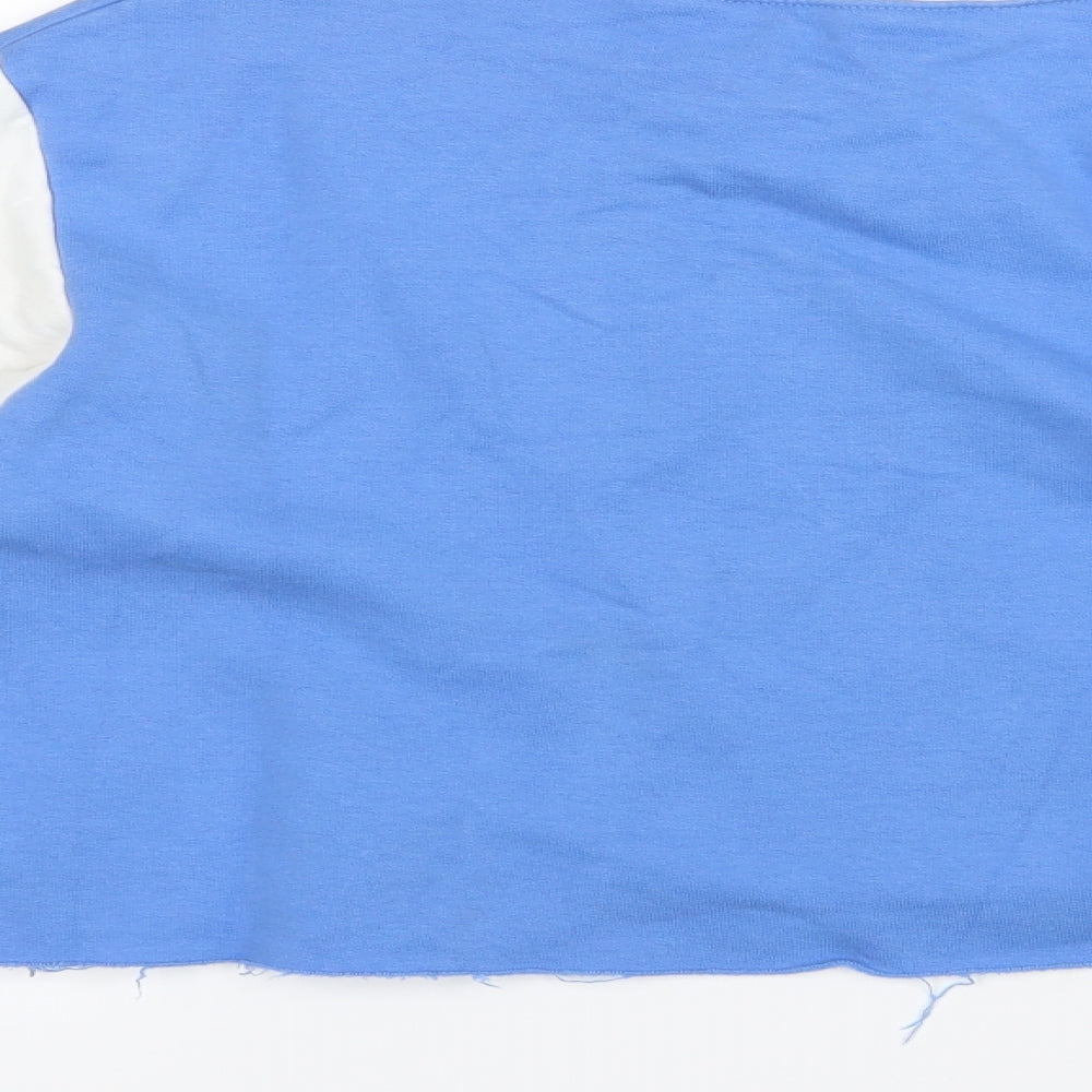 H&M Womens Blue Jersey Pullover Sweatshirt Size 10 - Shark Bait