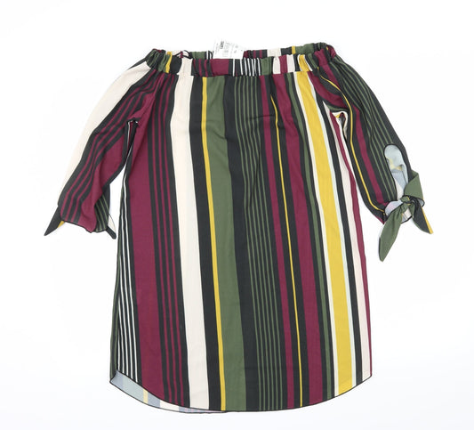 Quiz Womens Multicoloured Striped Shift Size 10