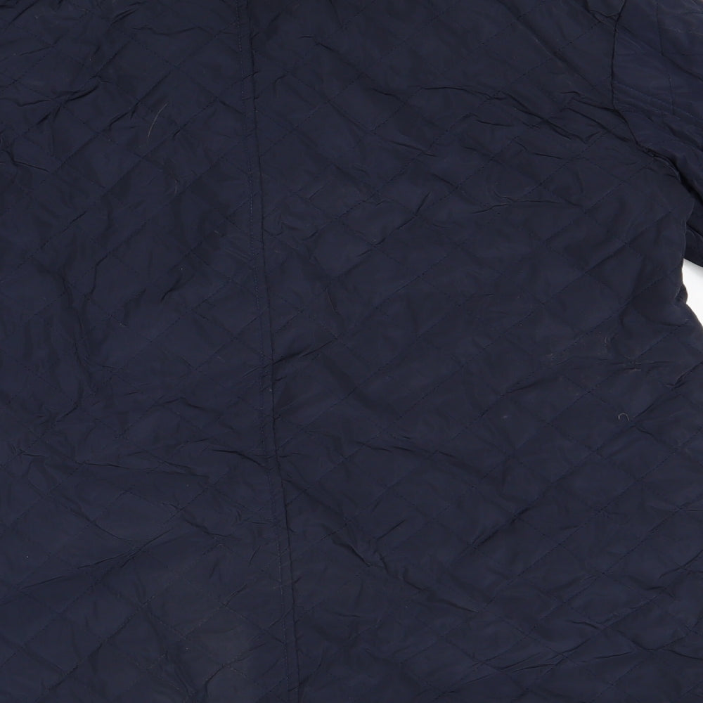 BDG Womens Blue Quilted Coat Size XS