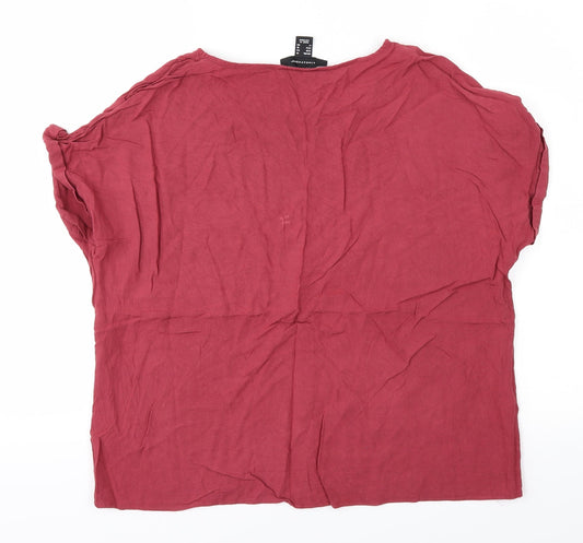 Atmosphere Womens Red Basic Blouse Size 14