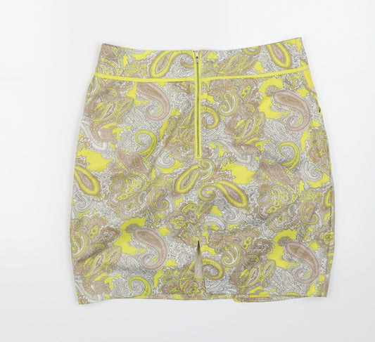 H&M Womens Brown Paisley  A-Line Skirt Size 10