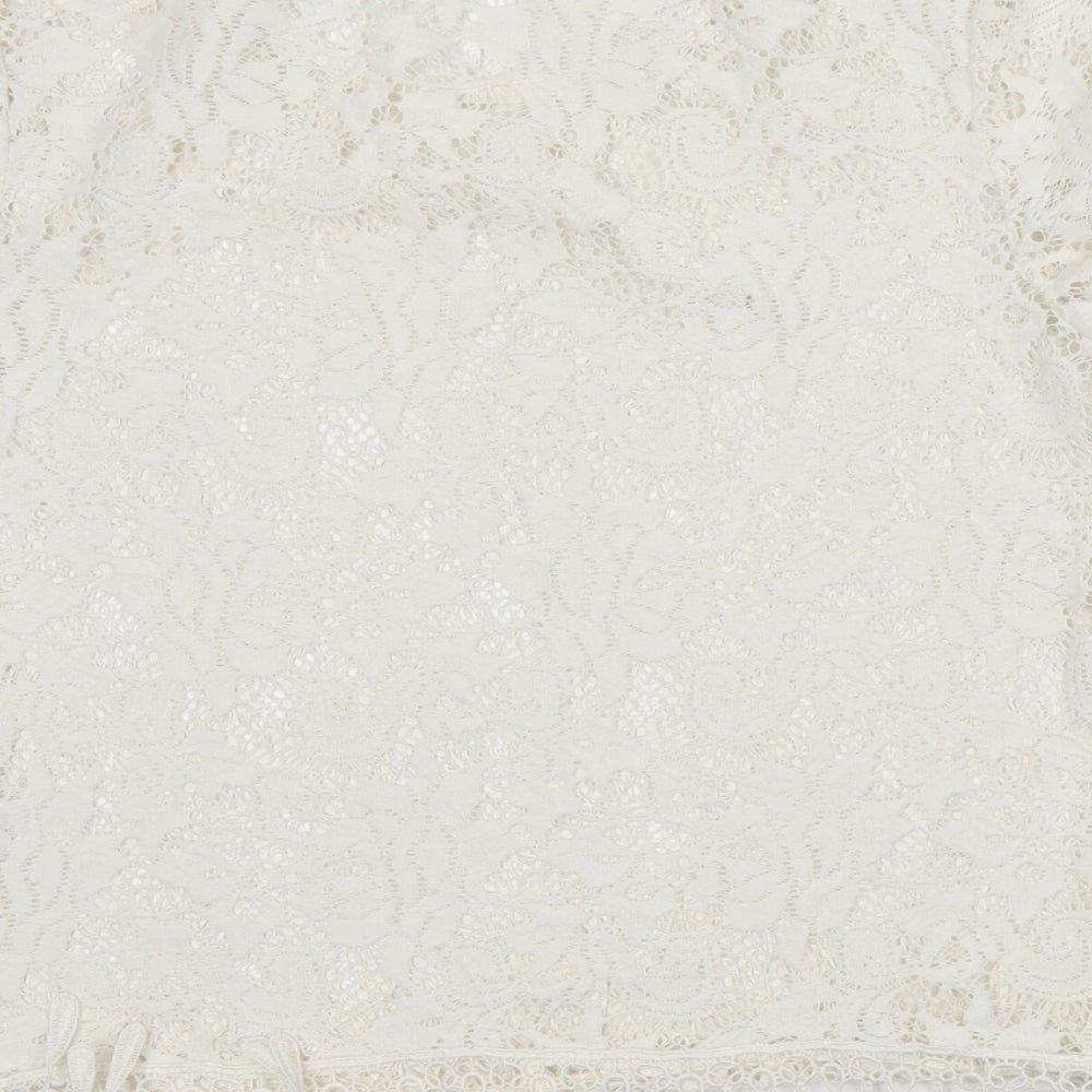 George Womens White Basic T-Shirt Size 10