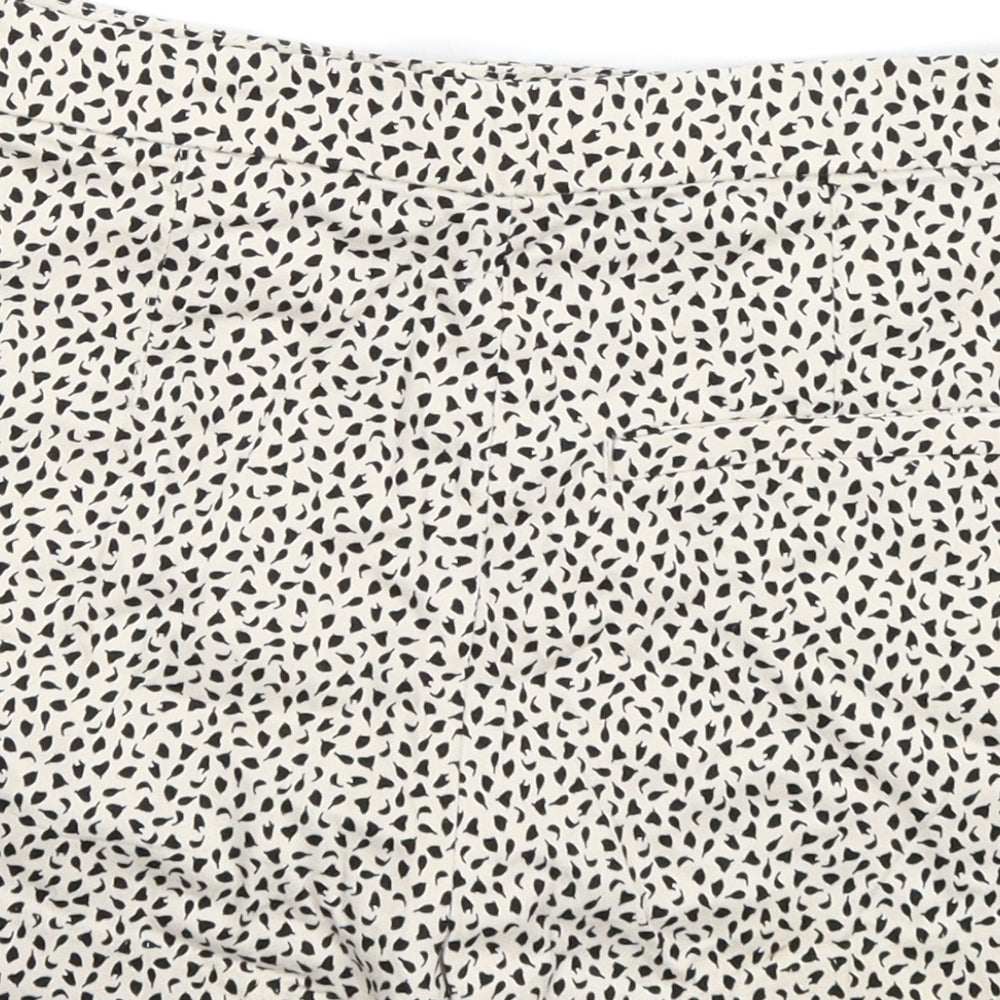 H&M Womens Beige Floral Chino Shorts Size 14