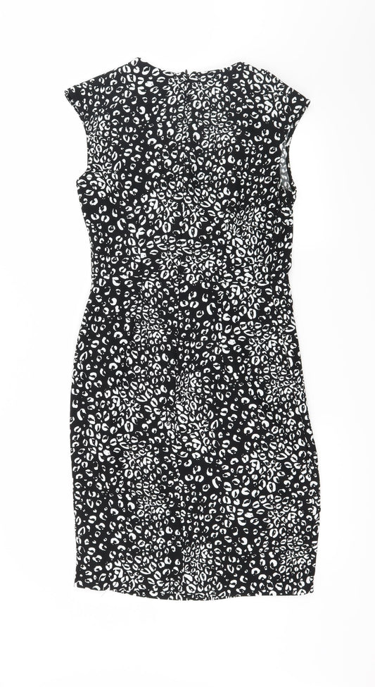 NEXT Womens Black Polka Dot Shift Size 8