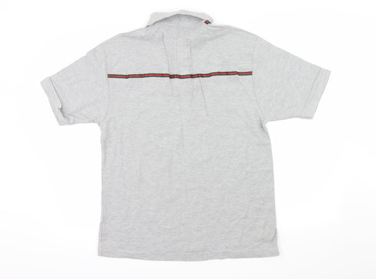 Preworn Mens Green Striped Jersey Polo Size L