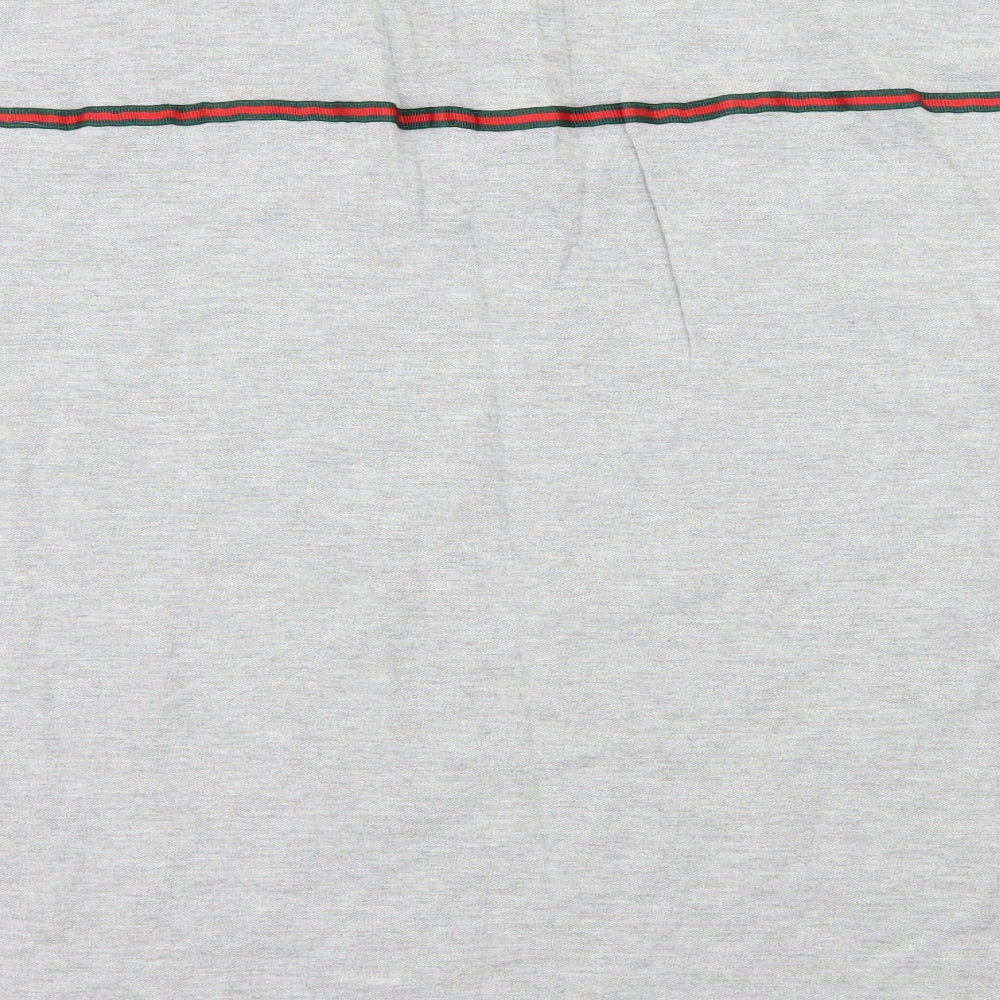 Preworn Mens Green Striped Jersey Polo Size L