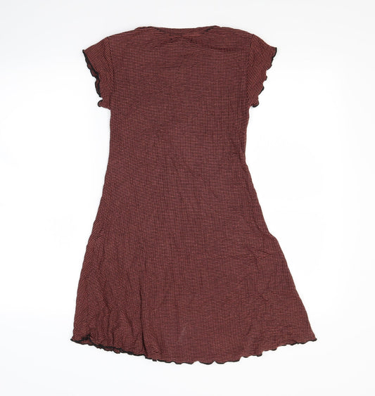 BDG Womens Brown Striped Fit & Flare Size XS