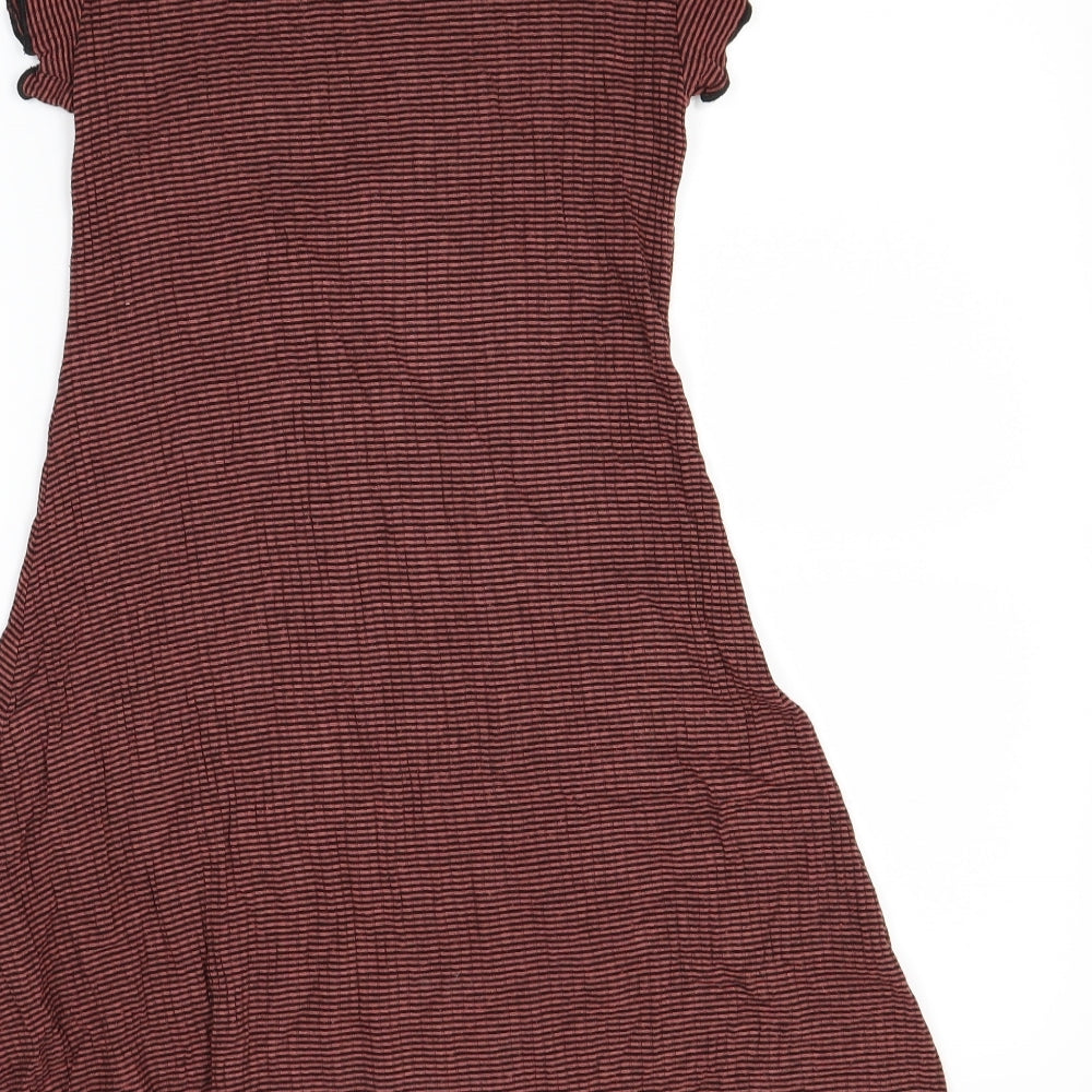 BDG Womens Brown Striped Fit & Flare Size XS