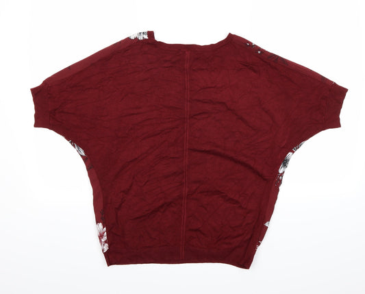 F&F Womens Purple Floral Basic Blouse Size 6