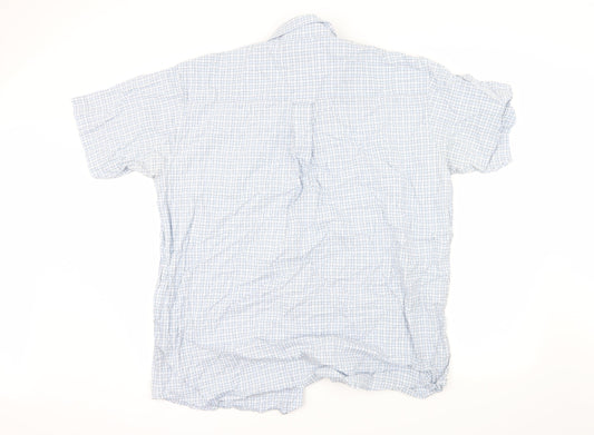 Wolsey Mens Blue Check Button-Up Size XL