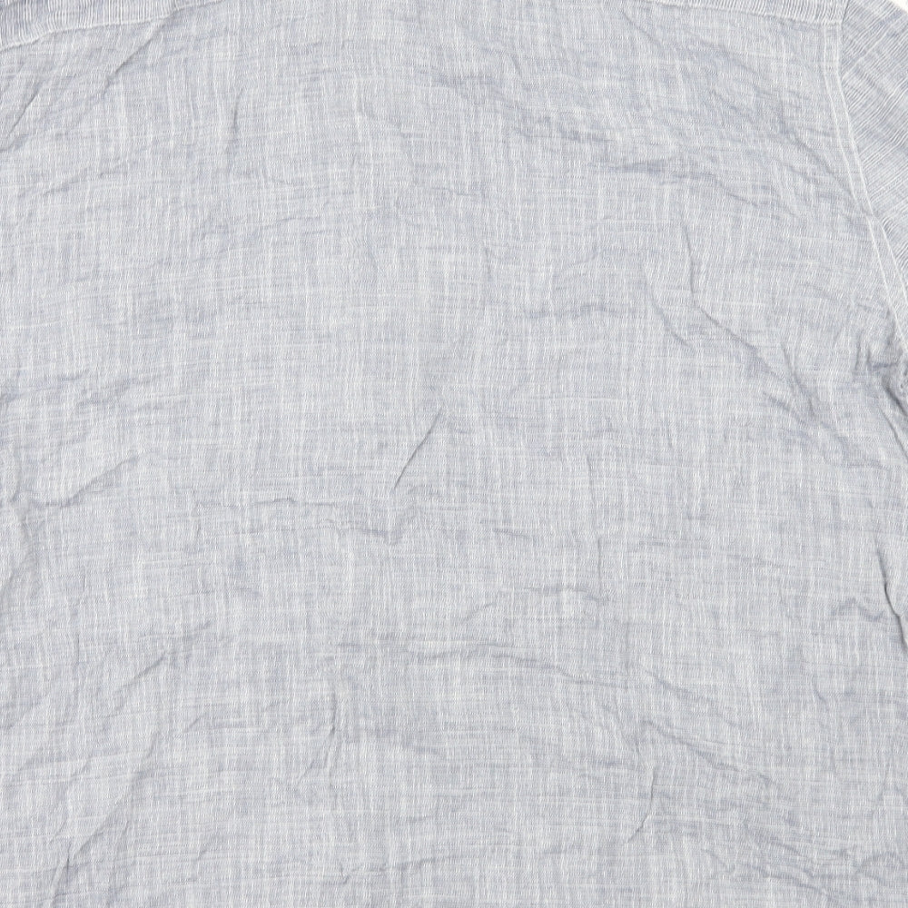 George Mens Blue Button-Up Size XL