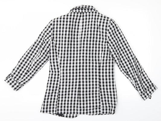 George Womens Black Check Jacket Size 8