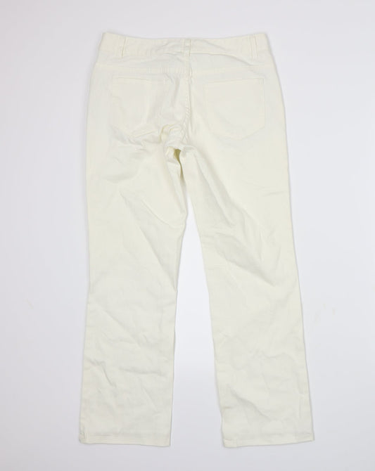 Cherokee Womens White Denim Straight Jeans Size 10 L26 in