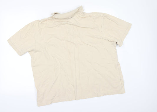 Easy Mens Beige Polo Size XL