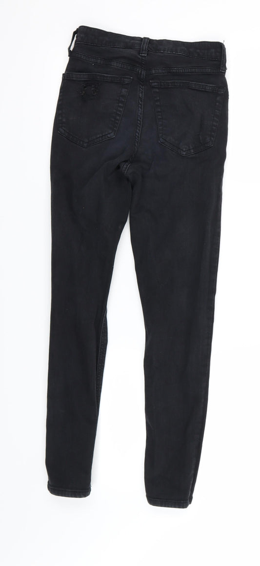 Topshop Womens Black Denim Skinny Jeans L25 in - Jamie