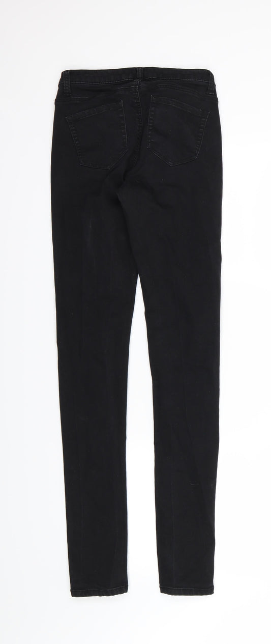 Denim & Co. Womens Black Denim Skinny Jeans Size 8 L32 in