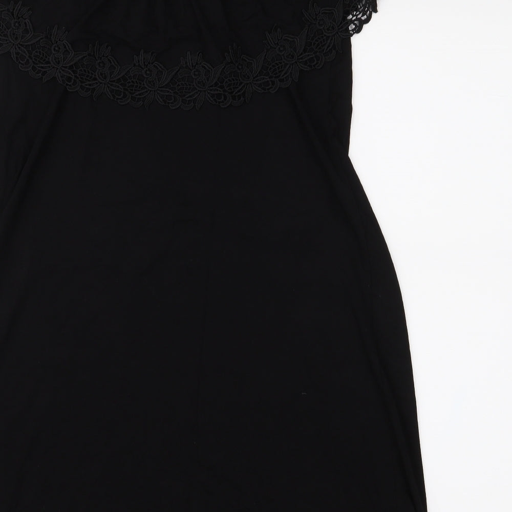 George Womens Black Jersey T-Shirt Dress Size 10