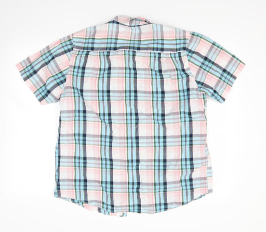 Primark Mens Multicoloured Check Button-Up Size L