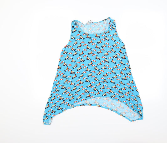 George Womens Blue Basic Tank Size 8