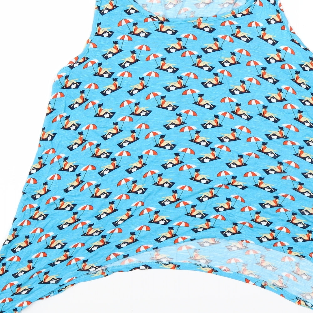 George Womens Blue Basic Tank Size 8