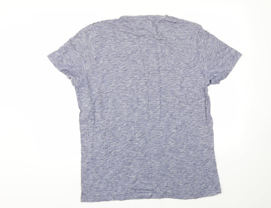 Preworn Mens Blue Striped T-Shirt Size XL