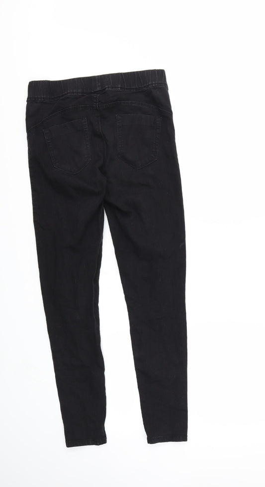 Denim & Co. Womens Black Denim Skinny Jeans Size 10 L28 in