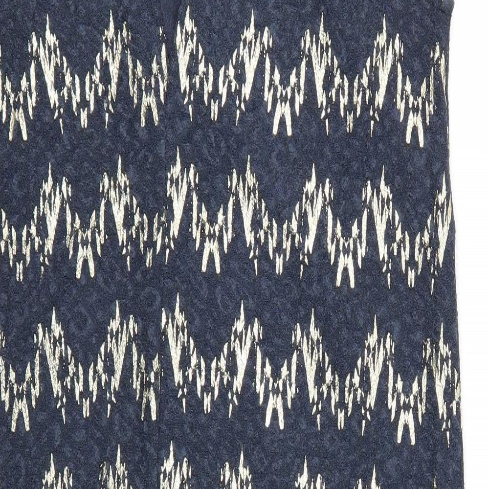 ICHI Womens Blue Shift Size S